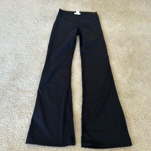 Garage black crossover flare leggings